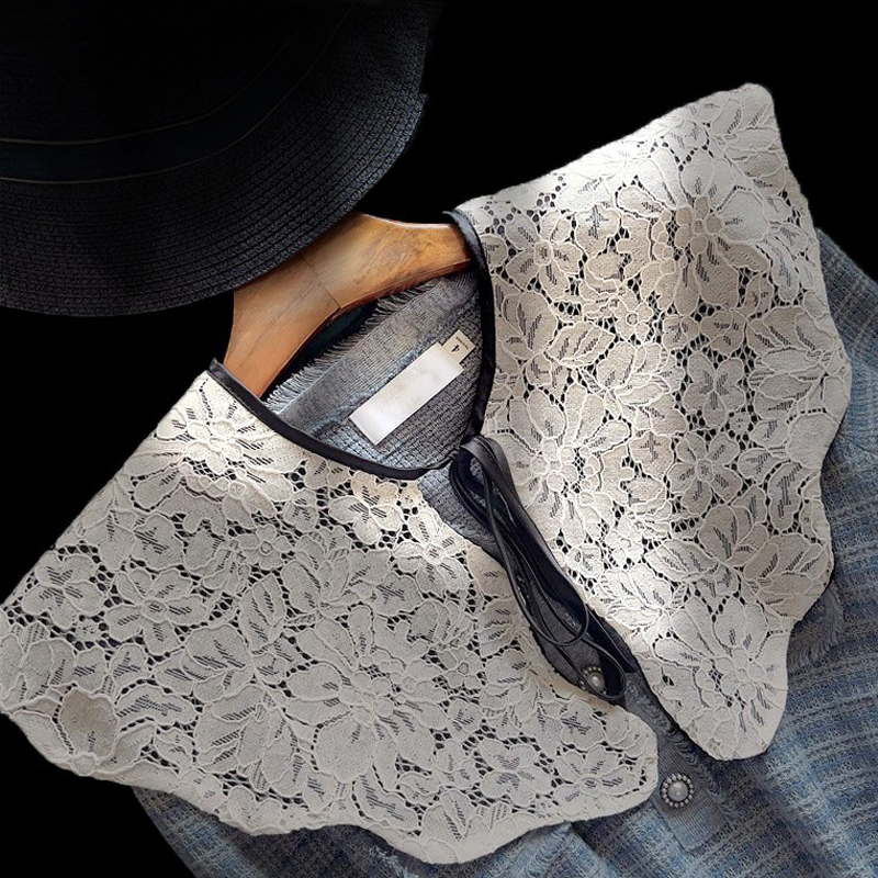 假领子蕾丝百搭刺绣小披肩