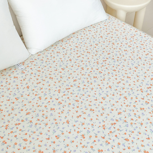 刚好的六月 复古田园风双层纱A类全棉床单韩系小碎花床笠 可定制