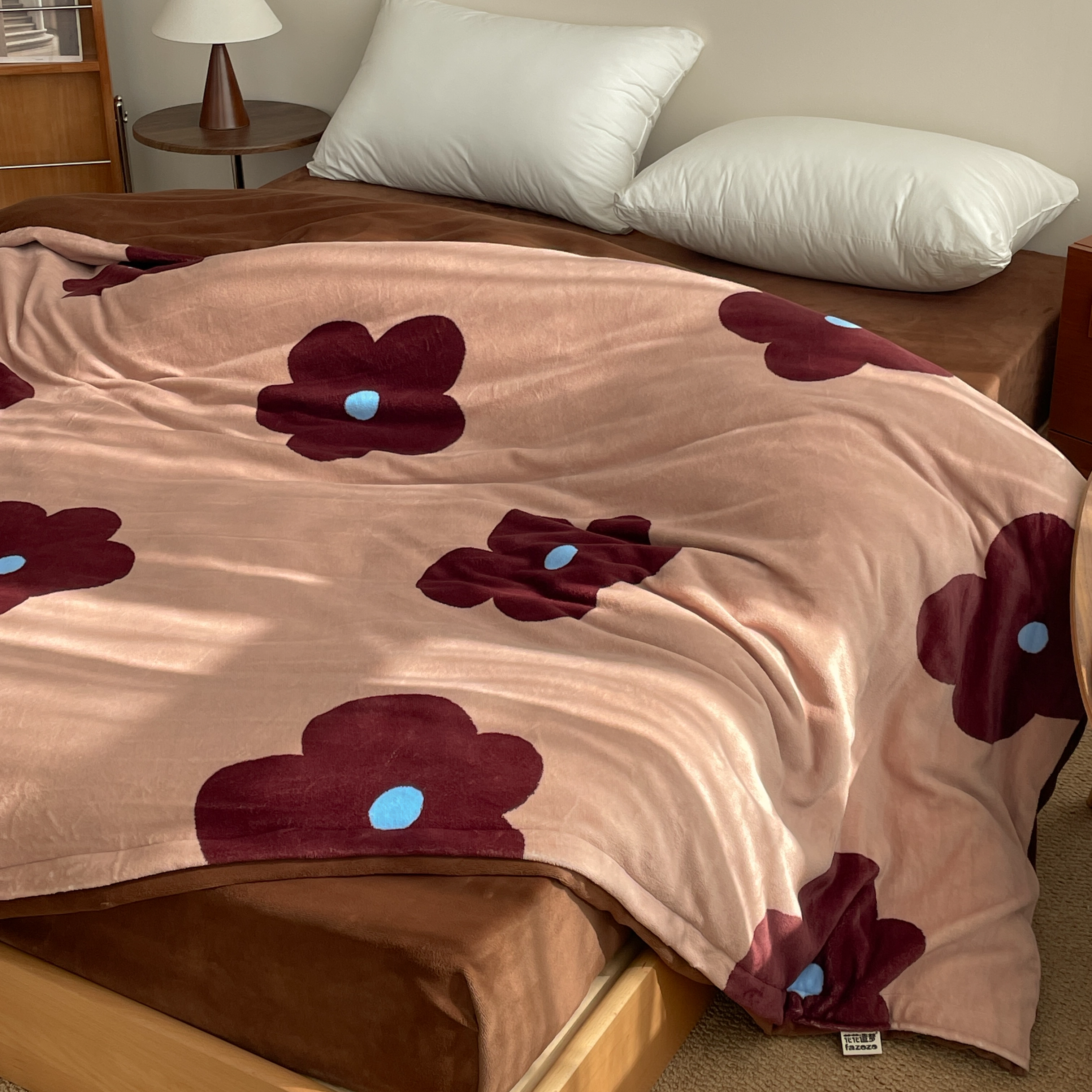 热甜酒与花 原创花花奶油绒被套单件温暖毛绒被罩被芯套中古高级