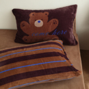 毛绒小熊 原创温暖奶油绒枕套枕芯罩单只枕头套美拉德深色真保暖