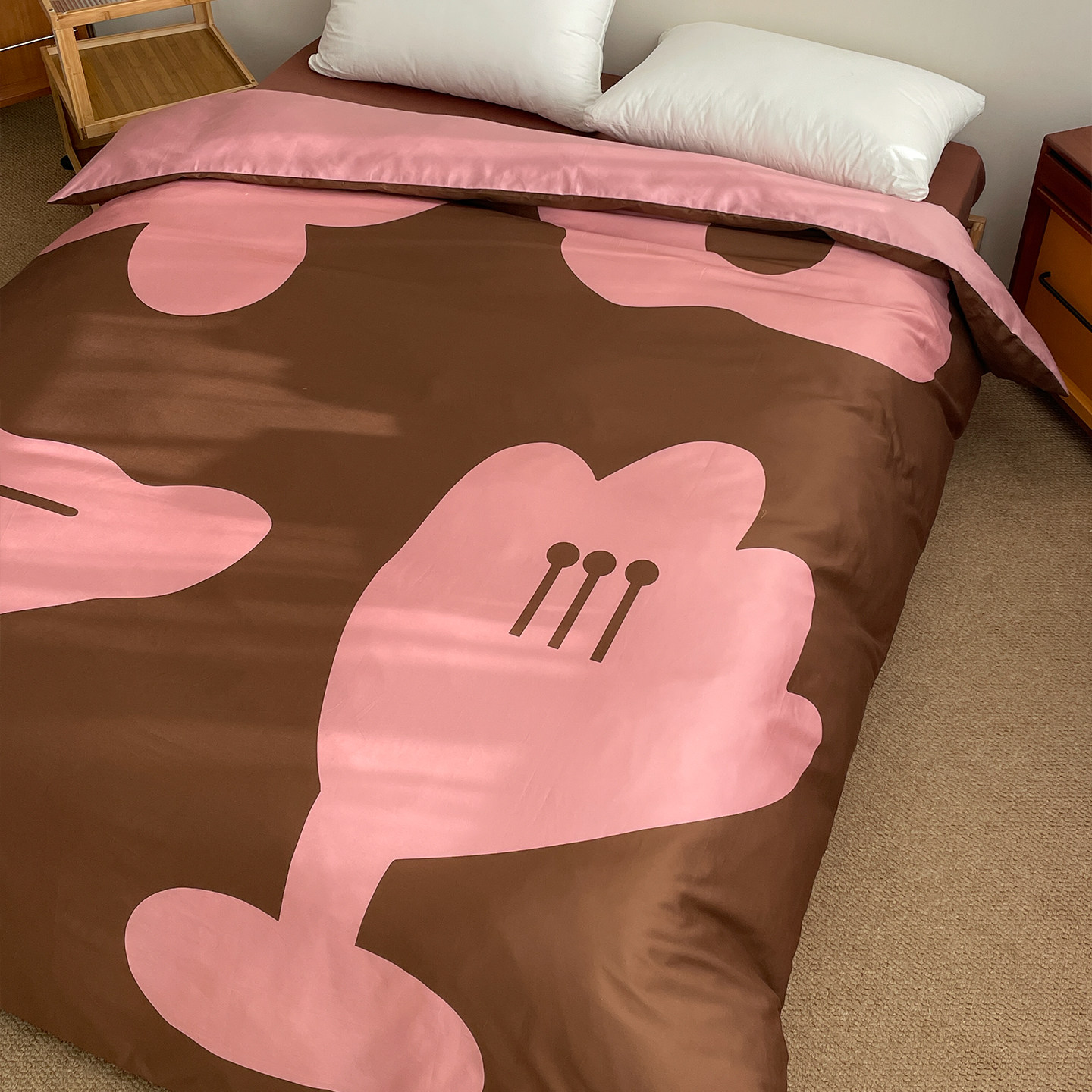 花的美术馆 设计师原创60S全棉被套单人被芯罩裸睡长绒棉撞色花花,床上用品,被套,淘宝优惠券,粉丝福利购,淘宝优惠卷