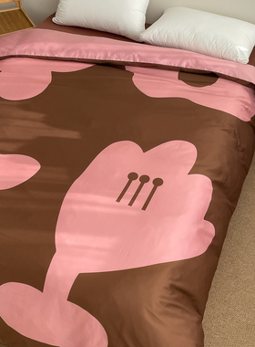 花的美术馆 设计师原创60S全棉被套单人被芯罩裸睡长绒棉撞色花花