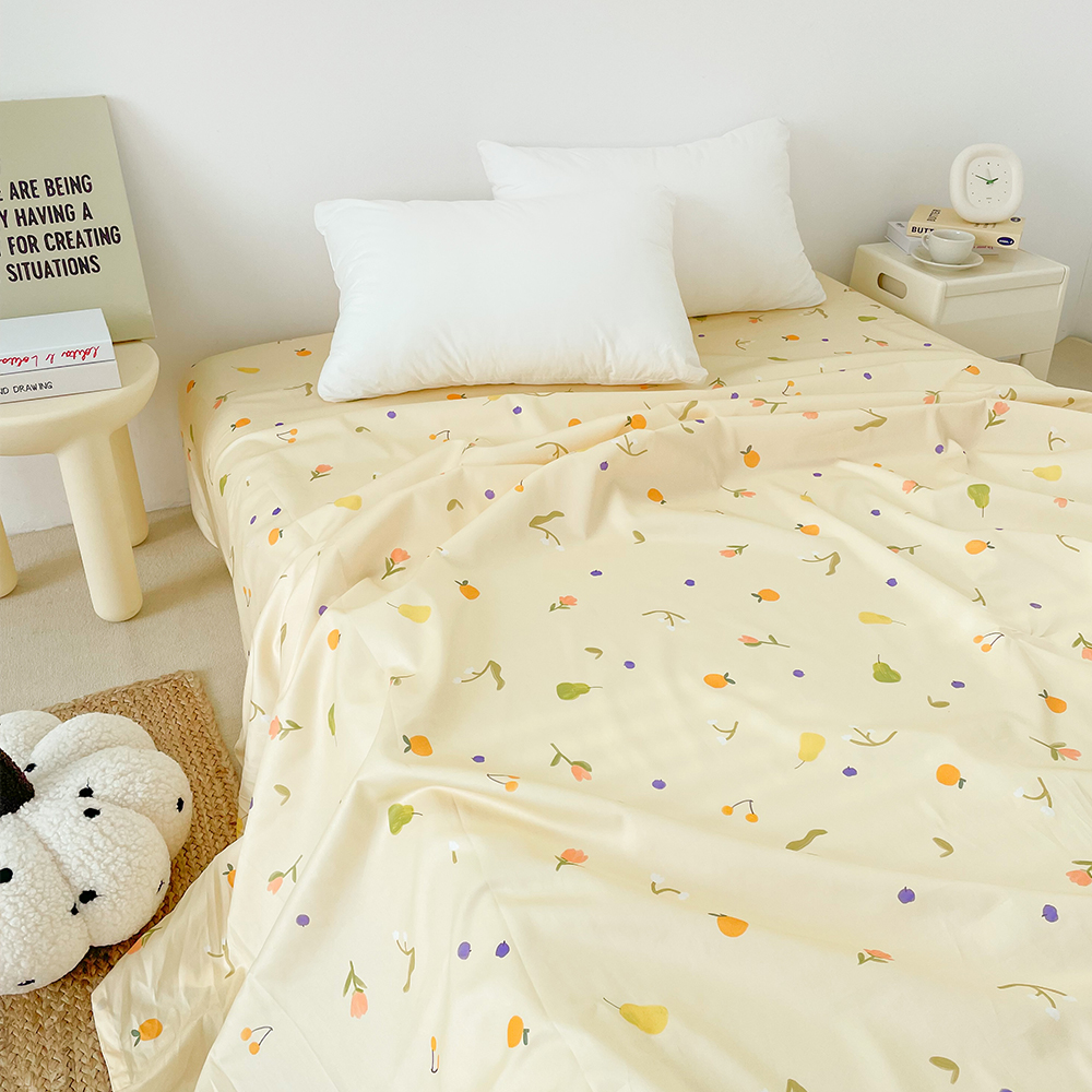 甜茶 原创60支新疆长绒棉床单纯棉床笠碎花单件细腻100棉舒服被单