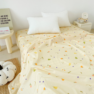 甜茶 原创60支新疆长绒棉床单纯棉床笠碎花单件细腻100棉舒服被单