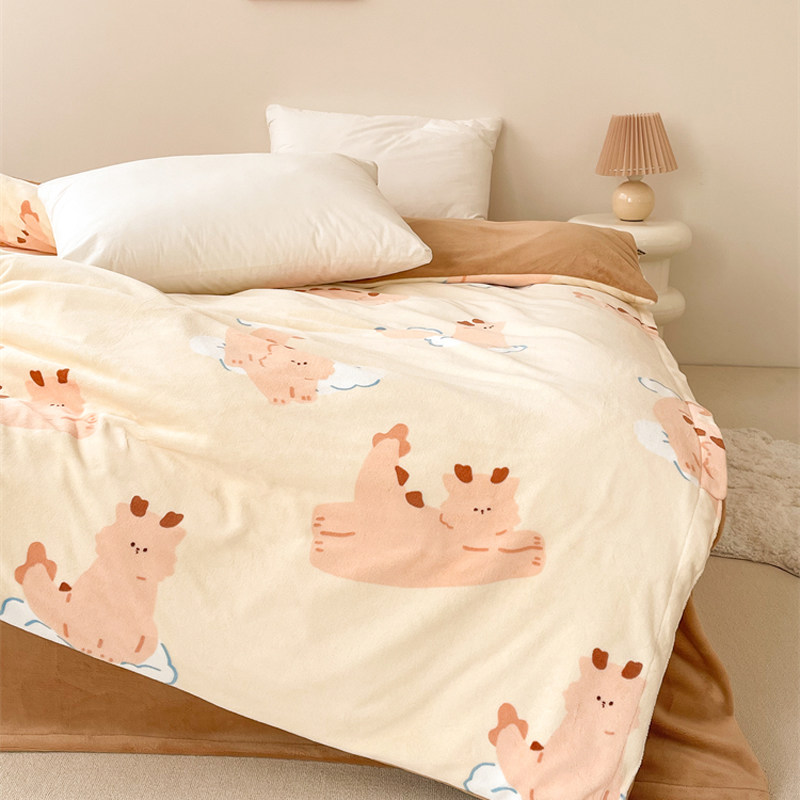 飞龙在天 奶油风原创小粉龙奶油绒被套被罩单件加绒亲肤可爱萌系,床上用品,被套,淘宝优惠券,粉丝福利购,淘宝优惠卷