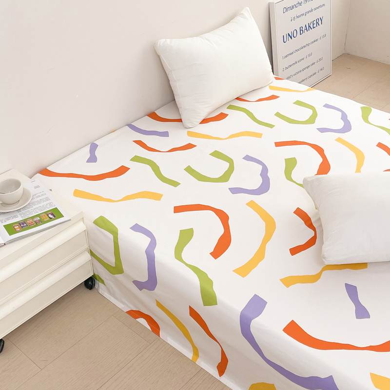 花花造梦全棉磨毛彩色印花床单