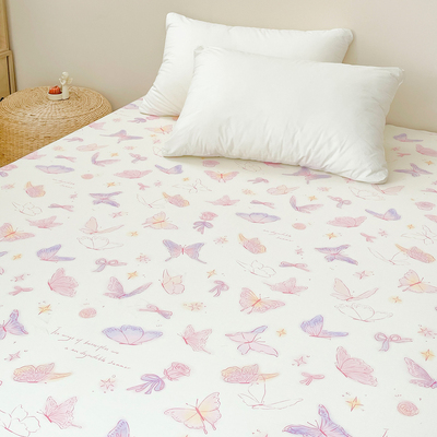 少女的祈祷 甜美ins风温柔粉60支长绒棉床单床笠学生宿舍文艺少女