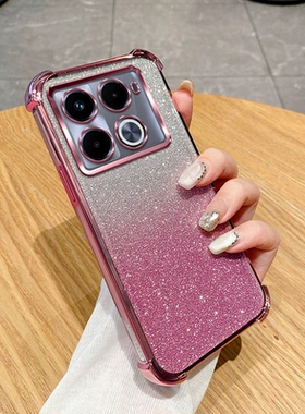 适用传音Infinix HOT30 4G四角防摔手机壳传音HOT30I 闪粉加厚电镀壳 HOT30男女通用款防摔保护套批发