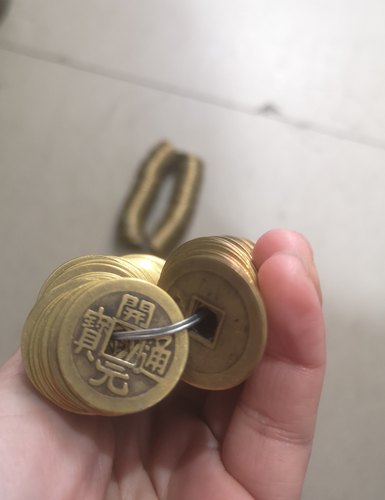真铜纯铜仿古开元通宝铜钱黄铜铜币铜板家居摆件仿唐朝直径24毫米