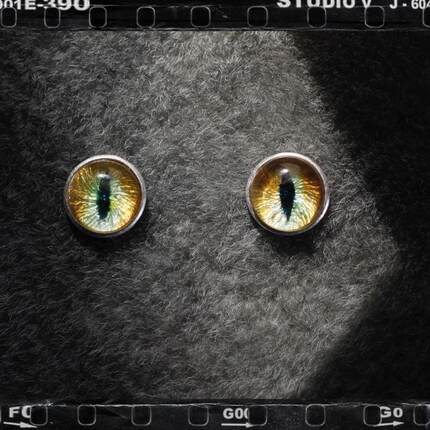 [ 戈兰林 ] 杂粹原创设计纯银珐琅领针小胸针水晶瞳孔猫眼