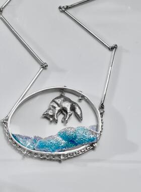 狐狸项链杂粹纯银呆萌