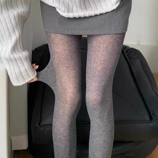 春秋漫画腿打底袜烟灰色微压显瘦连裤 2025新 袜不掉档透肤外穿薄款