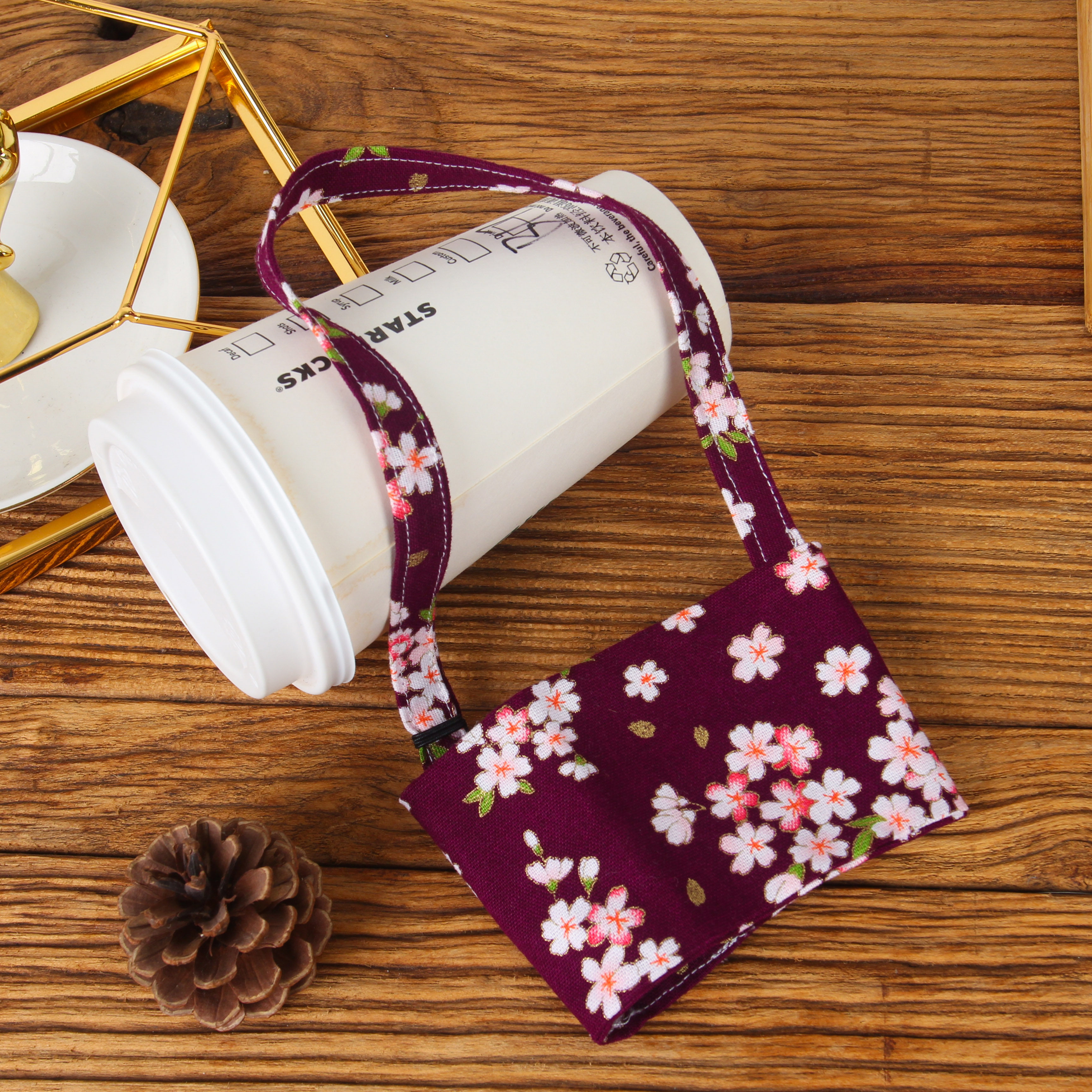 手工杯套帆布奶茶ins卡通饮料提袋环保杯袋咖啡手摇杯可爱小兜兜,餐饮具,杯套,淘宝优惠券,粉丝福利购,淘宝优惠卷