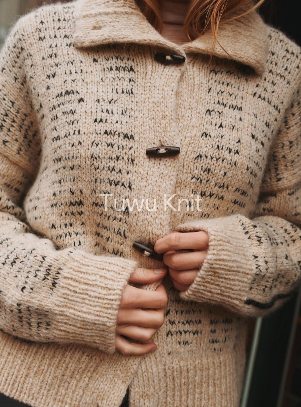 报纸夹克衫毛衣外套棒针编织中文图解文字说明