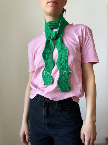 英文 Wiggly Scarf 女士波浪小围巾棒针编织文字解 非视频 183