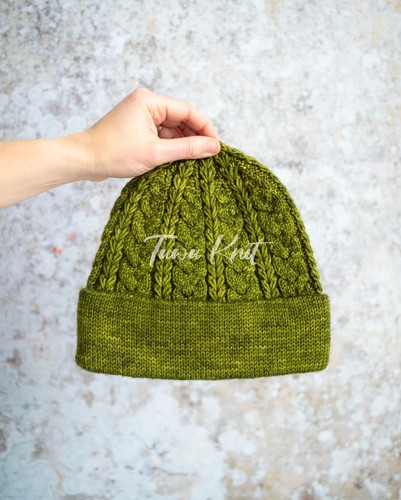 【英文】Crown Shy Beanie 麻花帽子棒针编织文字解说明 125