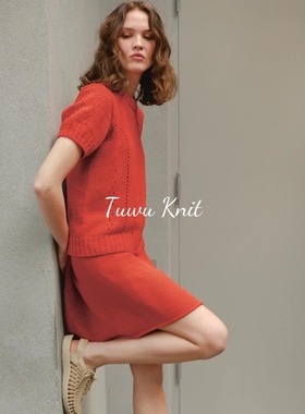 慕然Tee/短裙 棒针编织中文图解文字说明