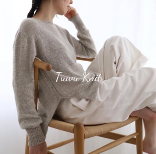 KP原领简约套衫棒针编织中文图解文字说明