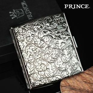 日本PRINCE王子精致高档黄铜金属烟盒20支85mm粗烟24支中支香烟