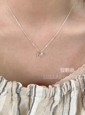 26个英文字母～s925纯银项链女高级感情侣定制礼物百搭锁骨链闺蜜