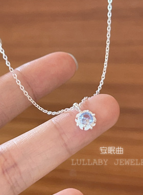 深海信物s925纯银蓝眼泪蓝色项链