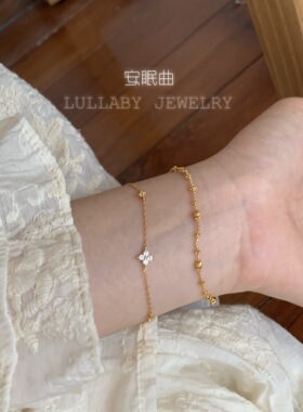 金店同款！s925纯银镭射珠手链