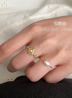 安眠曲女轻奢复古不掉色戒指