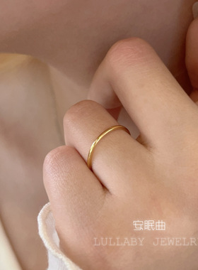 极细素戒！通体s925纯银戒指女