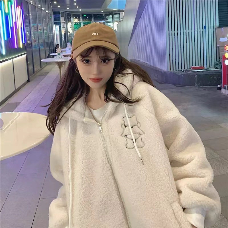2025冬季女大童加绒加厚羊羔绒