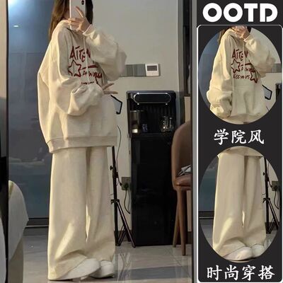 女童学院风棉质两件套秋冬套装