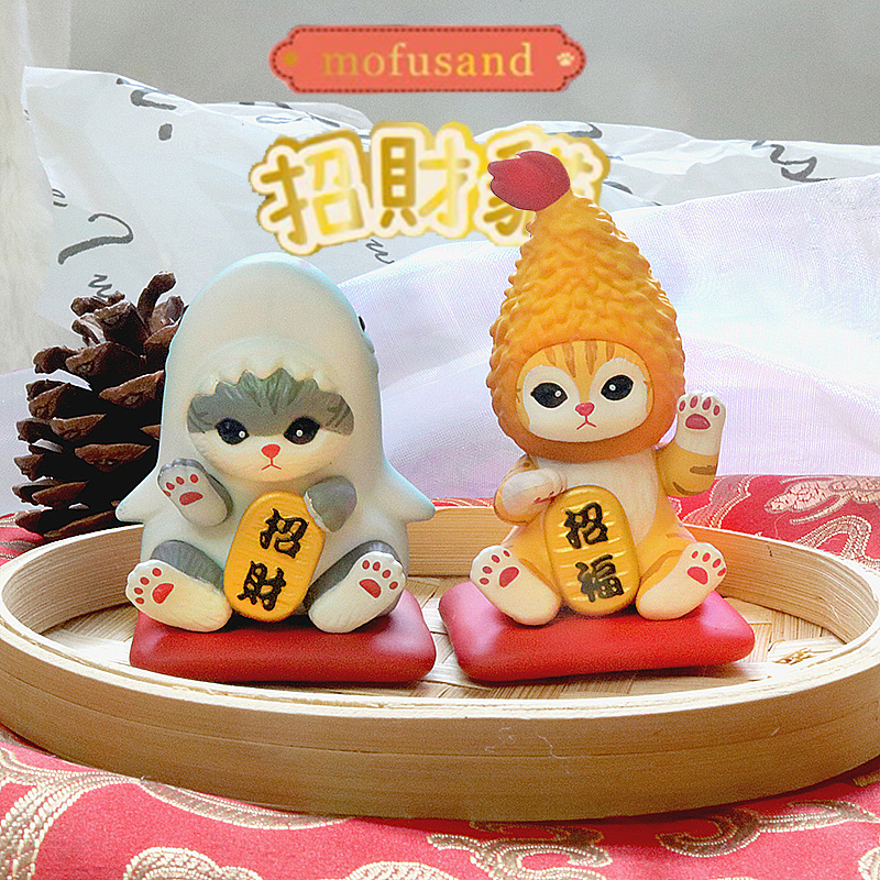 猫福珊迪炸虾鲨鱼猫公仔圣诞礼物