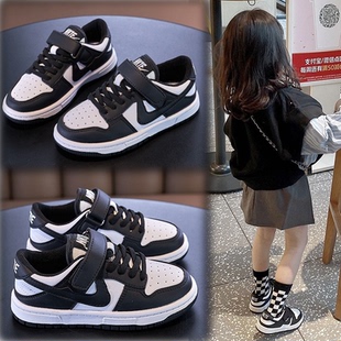 儿童鞋子2026春秋新款女童板鞋男童熊猫运动鞋中大童小孩春款休闲