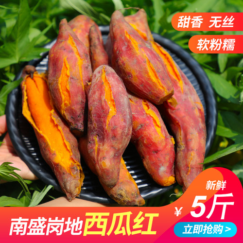 新鲜西瓜红心红薯农家
