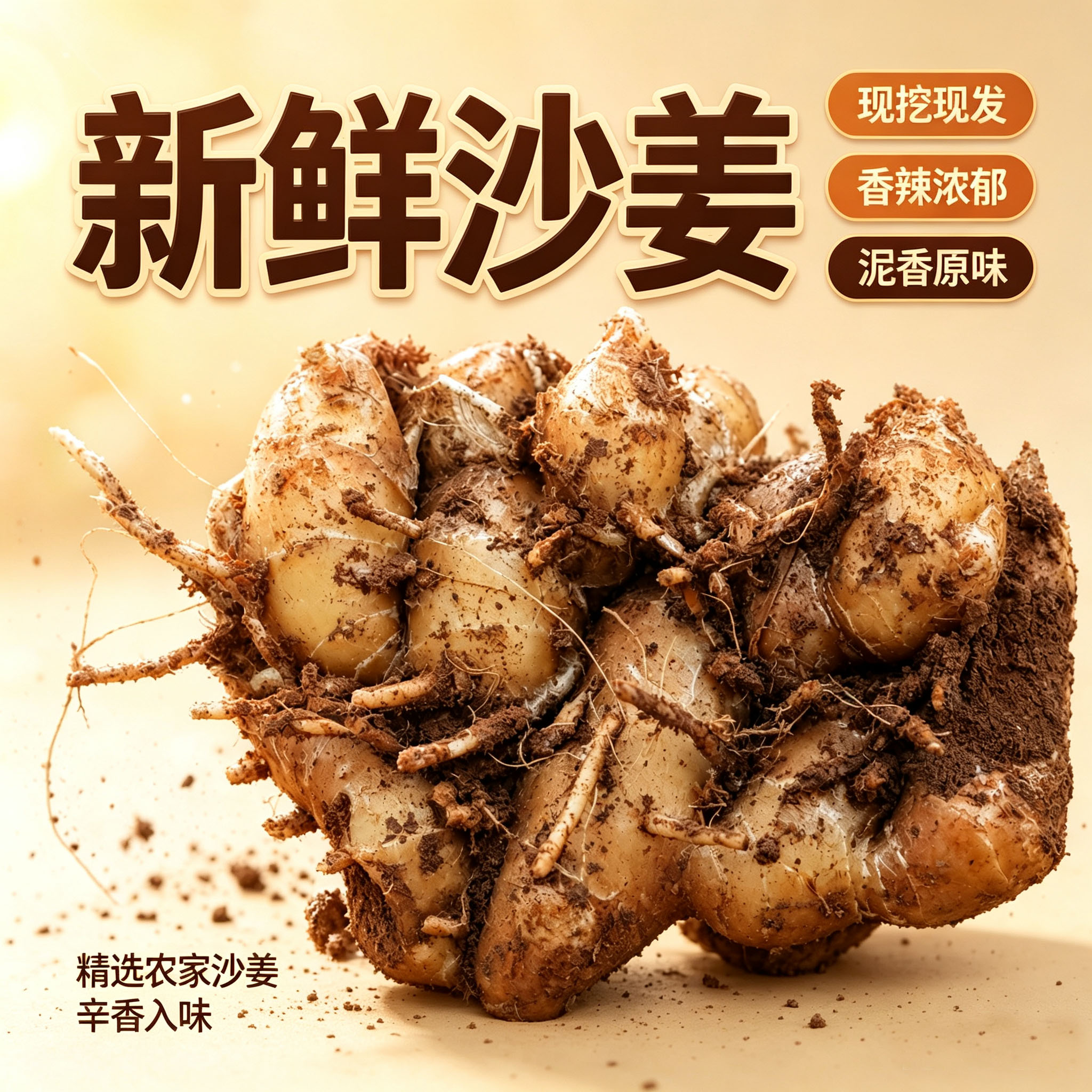 正宗新鲜现挖老沙姜个大饱满香浓