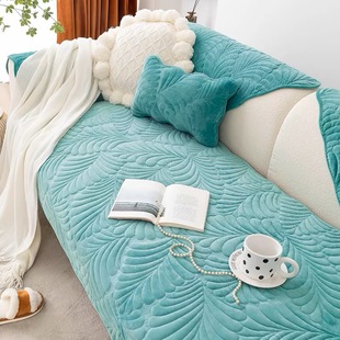 通用2022新款 毛绒沙发垫法兰绒布艺防滑坐垫加厚简约现代四季 冬季