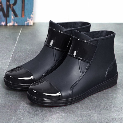 雨鞋男短筒休闲时尚低帮雨靴四季男士鞋平底防水保暖厨房水鞋防滑