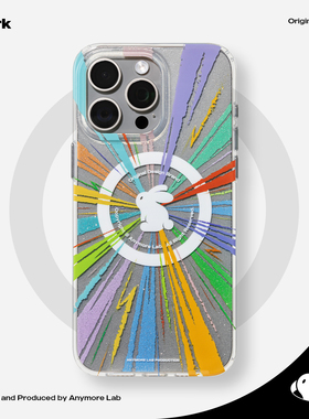 Anymore原创闪粉磁吸幸运透明适用苹果15iphone14promax手机壳保护壳防摔14简约艺术个性15新款小众