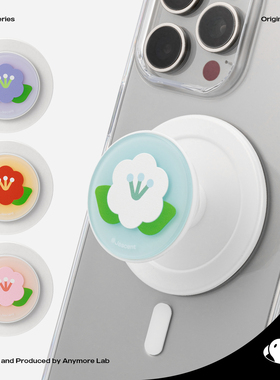 磁吸气囊magsafe花手机支架适用iPhone14配件个性多功能气囊白色