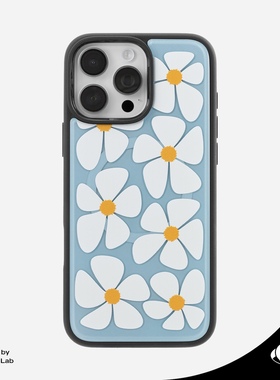 Jascent原创雏菊白色小花立体效果磁吸手机壳适配于苹果iPhone16Pro磨砂原创小众Magsafe可爱卡通保护壳