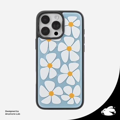 Jascent原创雏菊白色小花立体效果磁吸手机壳适配于苹果iPhone16Pro磨砂原创小众Magsafe可爱卡通保护壳