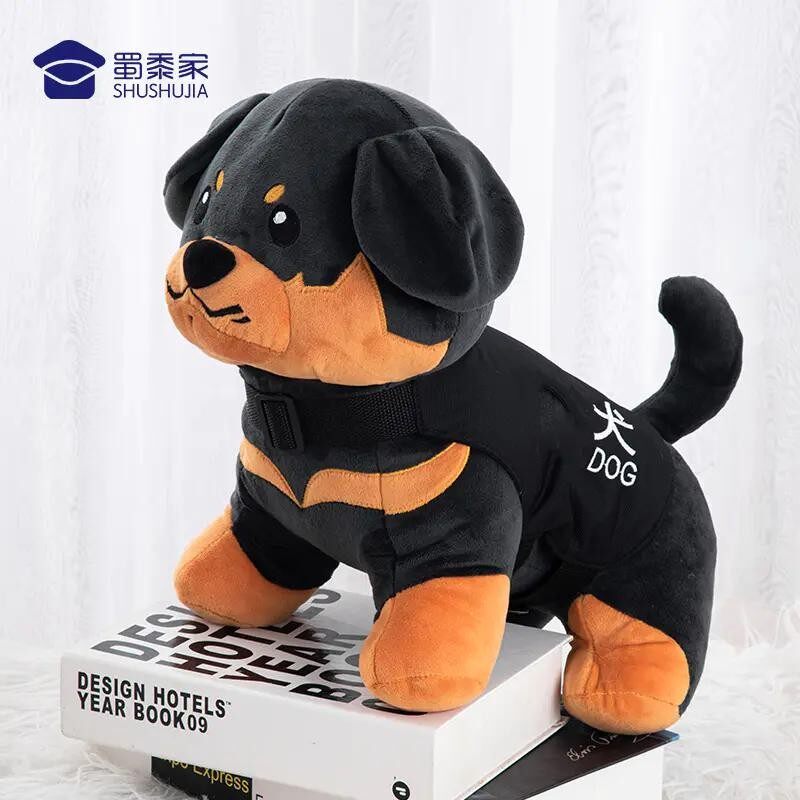 蜀黍家警犬玩偶公仔毛绒玩具图片