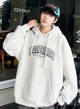 冬款2025男大童羊驼绒帽衫厚实乔迪丹娜磨毛软糯葵花绒保暖卫衣潮