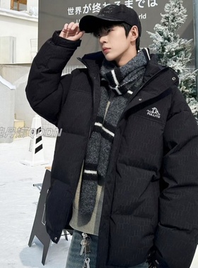 冬款2025乔迪丹娜男大童时尚压花字母羽绒服青少年学生90白鸭绒潮