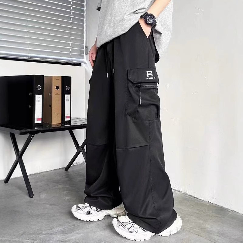 促销男大童春秋棉布工装长裤 青少年学生12-16岁宽松休闲束脚裤潮