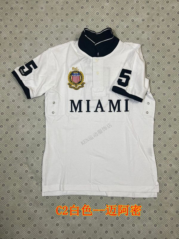 thumbnail for Summer Wear Men's Sport Polo Shirt T-Shirt Embroidery Lapel Golf Casual T Short Sleeve Top Chicago New York Black