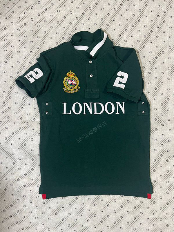 thumbnail for Summer Wear Men's Sport Polo Shirt T-Shirt Embroidery Lapel Golf Casual T Short Sleeve Top Chicago New York Black