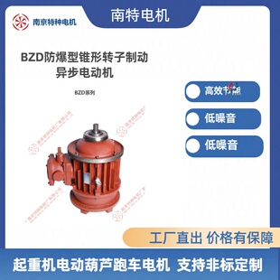 南特电机防爆型锥形转子制动电机BZD 11-4/0.2KW三相异步电机国标
