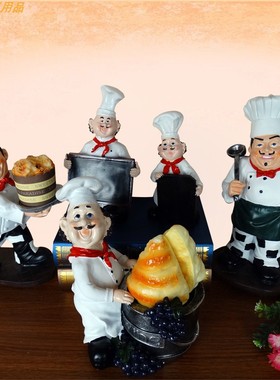 厨师自助餐咖啡馆甜品人物模型