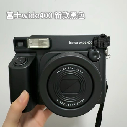 富士拍立得wide400 黑色宽幅一次成像 5寸 复古胶片相机全新正品