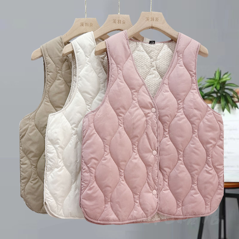 双面穿羽绒棉马甲女轻薄棉背心女短款秋冬新内胆外搭修身保暖马夹